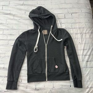 Cali Love Heritage Gray Zip Hoodie Women’s Large Fleece Lined Casual Sweatshirt